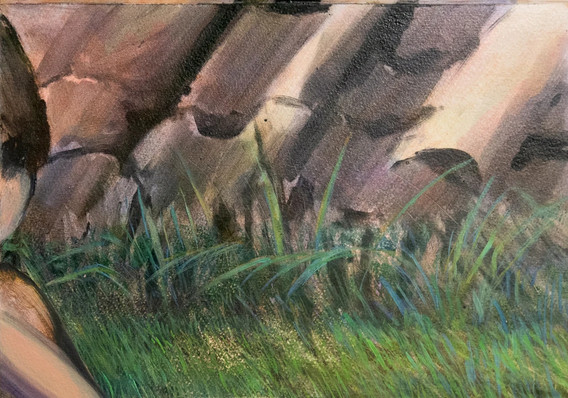 A Buried Roof - painting by Sophia Rosenthal