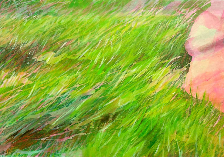 Dimpled (By Lush and Searing Bright) - painting by Sophia Rosenthal