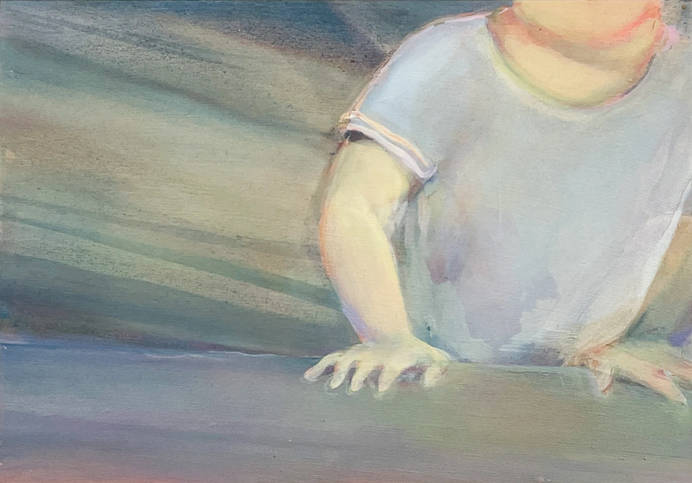 Peering Over Last Light - painting by Sophia Rosenthal